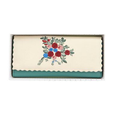 Carolyn Donnelly Eclectic Leather Embroidered Wallet